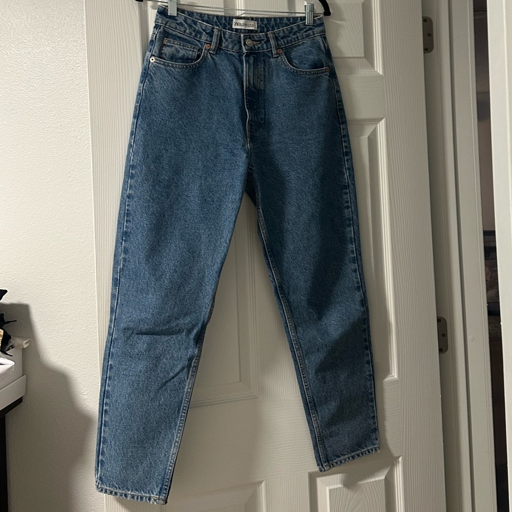 Zara Blue Mom Jeans Size 6